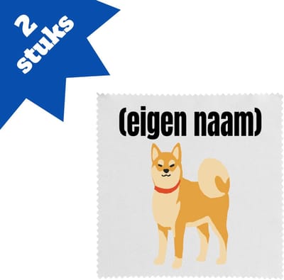 Akyol - hond rode halsband met eigen naam brillendoekjes - Honden - honden liefhebbers - iemand die houdt van honden - verjaardag - cadeau - kado - 17,8 bij 17,8 cm - 2 stuks