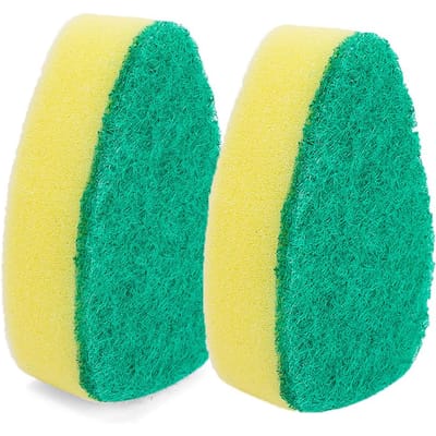 Outil de nettoyage de cuisine, brosse à récurer la vaisselle à Long manche, distributeur de savon liquide rechargeable, casseroles, bol, éponge à vaisselle, lingette pour Pot yellow