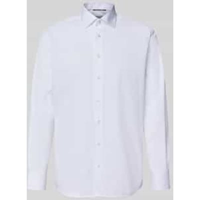 ETERNA modern fit overhemd - niet doorschijnend twill heren overhemd - wit - Strijkvrij - Boordmaat: 38