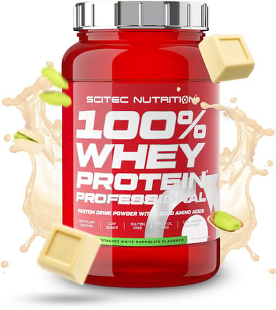Scitec Nutrition® - 100% Whey Protein Professional (920 gram - Pistachio/White Chocolate) - Pistache/Witte chocolade - 30 eiwitshakes - Premium proteine poeder - eiwitpoeder met aminozuren