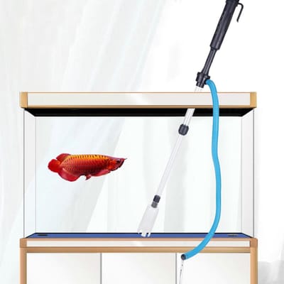 Nettoyeur de gravier électrique pour aquarium, aspirateur, laveur de sable, pompe de nettoyage blanc