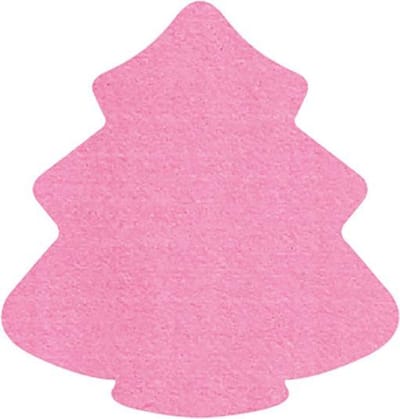 Kerstboom vilt onderzetters - Roze - 6 stuks - 11 x 10 cm - Kerst onderzetter - Tafeldecoratie - Glas onderzetter - Cadeau - Woondecoratie - Tafelbescherming - Onderzetters voor glazen - Kerst tafelen - Woonaccessoires - Tafelaccessoires