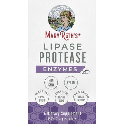 MaryRuth's, Lipase Protease Enzym, 60 Capsules