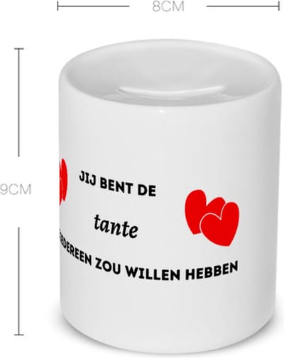 Akyol - jij bent de tante die iedereen zou willen hebben Spaarpot - Tante - geweldige tante - liefste tante - verjaardag - cadeau - kado - bedankje - geschenk - 350 ML inhoud