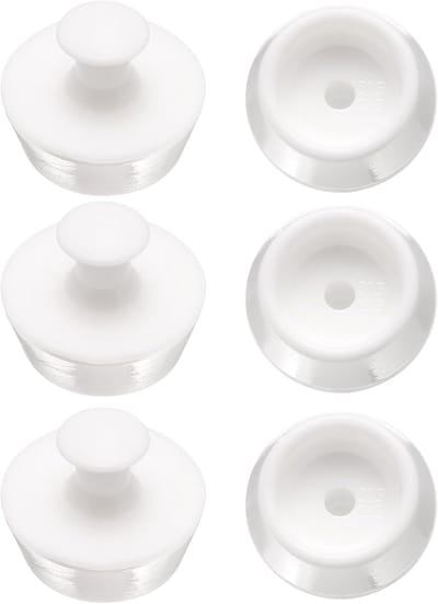 Afvoerstop Set - Siliconen Stoppers - Water Dicht Maken - Met Handvat - 30mm Diameter - Wit