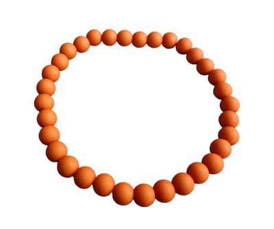 2 Love It BASIC - armband - oranje - elastiek - acryl kralen - 6 mm