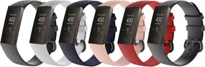 KELERINO. Siliconen bandje geschikt voor Fitbit Charge 3 / Charge 4 - 6-pack - Winter - Small