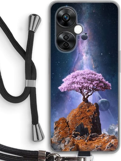 Case Company® - Hoesje met koord geschikt voor OnePlus Nord CE 3 Lite hoesje met Koord - Ambition - Telefoonhoesje met Zwart Koord - Bescherming aan alle Kanten en Over de Schermrand