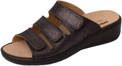 Orthopedische dames Pantolette Slippers met verwisselbaar voetbed – Rood, Maat 38