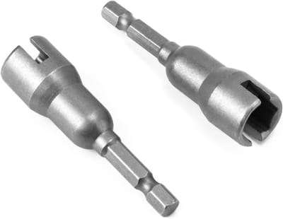 2-delige Schroevendraaierset met Vleugnuts, Steeksleutel en 1/4 Inch Hex Shank voor Paneelnuts, Schroeven en Haakjes van Staal
