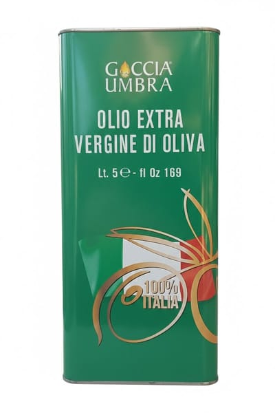 Superieure Italiaanse Olijfolie - Goccia Umbra, 100% Italiaans - Zacht, romig en zeer lekker, met een mooi pepertje in de afdronk - Oogst december 2025, dus zeer vers - Italië op zijn best!