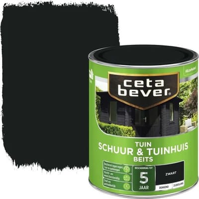 Cetabever - Tuinbeits Schuur & Tuinhuis Dekkend - Zwart - 750 Ml