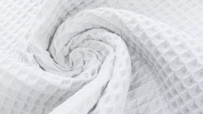 BINK Bedding Stof Katoen Wafel Wit per meter
