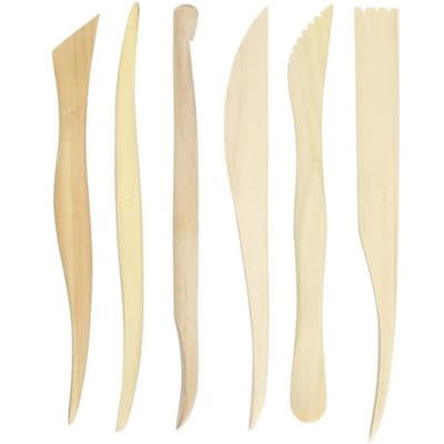 Gereedschapset Modelleer 15 Cm Hout Blank 6-delig