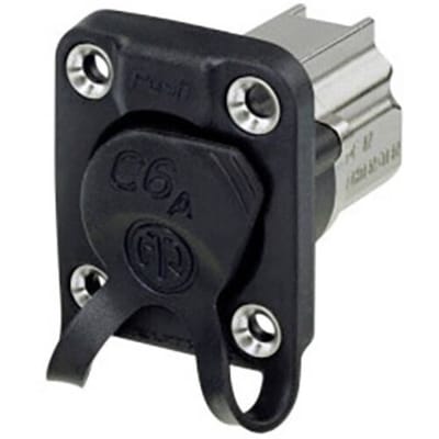 Neutrik NE8FDX-P6-W Doorvoer-inbouwbus NE8FDX-P6-W Bus, inbouw Aantal polen (sensoren) 8P8C Zwart 1 stuk(s)