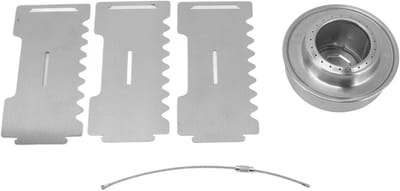 Camping Kooktoestel - Mini Backpack Stove - Outdoor Koken - Stabiel Ontwerp - 13x10x5 cm - Zilver