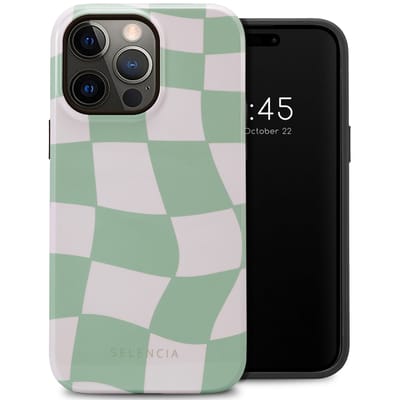 Selencia Hoesje - Geschikt voor Apple iPhone 14 Pro Max - Backcover - Groovy Sage Green