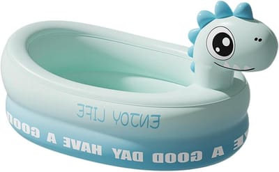 Opblaasbaar Kinderzwembad - Babybadje Pierenbadje - Zomerse Pret - Duurzaam PVC Materiaal - 93x50x53.5cm - Blauw