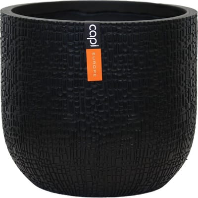 Capi Europe - Bloempot bol Skin - 9x8 - Antraciet - Opening Ø7 - Bloempot voor binnen - 5 jaar garantie - BSKBL139