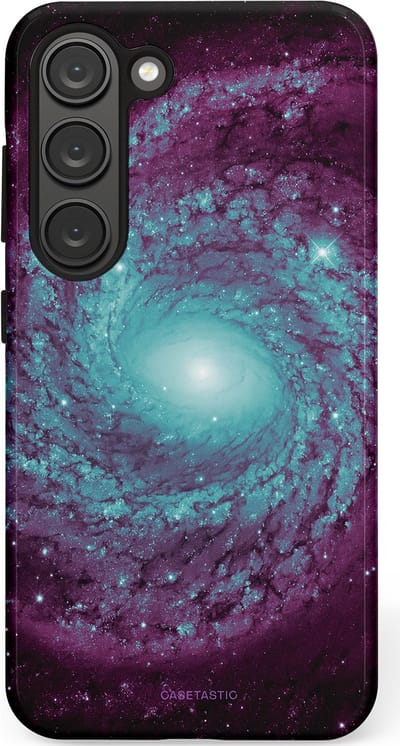 Casetastic Hoesje Geschikt voor Samsung S23 - Stijlvolle Beschermende Duo-layer Case - Nebula zonnestelsel