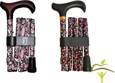 Finna wandelstok plooi- en verstelbaar houten of metacryl handvat : Margaruta, aluminium