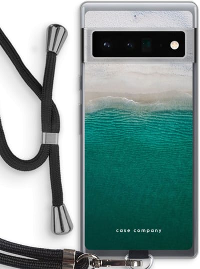 Case Company® - Hoesje met koord geschikt voor Google Pixel 6 Pro hoesje met Koord - Stranded - Telefoonhoesje met Zwart Koord - Bescherming aan alle Kanten en Over de Schermrand