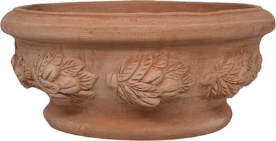 Famanu – Terracotta potten voor vetplanten, 40 x 20 x 40 cm, geschikt voor binnen en buiten, gemaakt in Italië