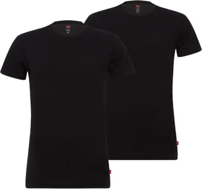 Levi's T-shirt Ronde Hals Zwart 2Pack - Maat M - Heren - Basic T-shirt