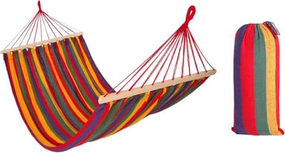 Hangmat met Spreidstok - Ademend Katoen - Buitenlounge