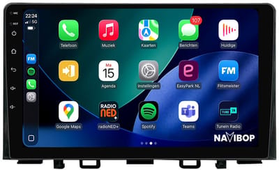 Geschikt voor Kia Rio (2016 t/m 2022) | 9 inch Android 15.0 CarPlay autoradio | Draadloos CarPlay & Android Auto | 2GB RAM + 32GB | Externe microfoon & Achteruitrijcamera (AHD) | Bluetooth & WiFi | NAVIBOP NB-1799 | Bouwjaar 2016 t/m 2022