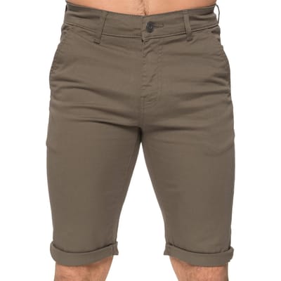 Enzo | Heren slim fit stretch chinoshort - beige