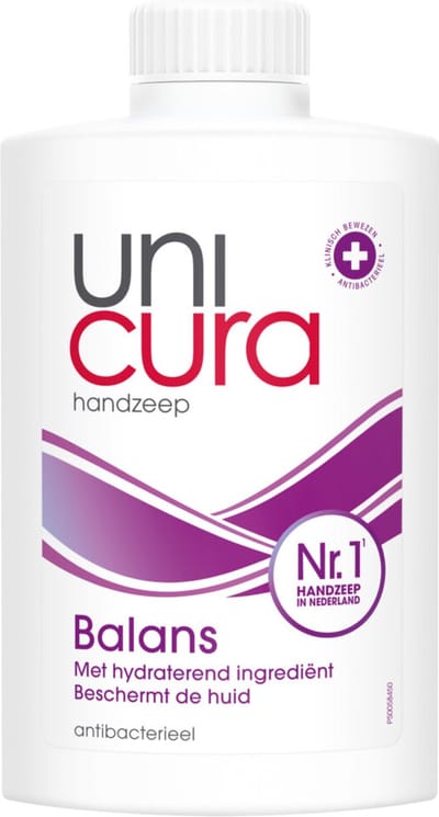 Unicura - Antibacteriële Handzeep Navulling Balance - 3 x 250 ml - Voordeelverpakking