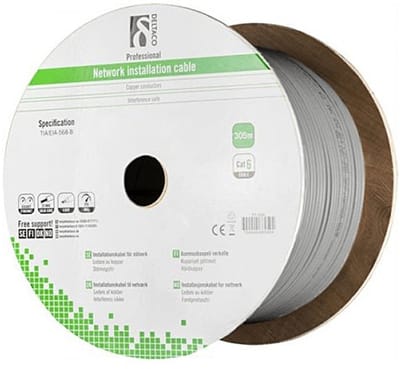 Alfaco Cat6 F/UTP kabel op rol stug 305 meter grijs LSZH - (Eca) - Trekdoos - Internetkabel - Netwerkkabel - UTP kabel