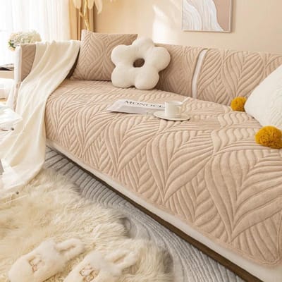 Nordic Bladeren Jacquard Bankhoes voor Woonkamer Antislip Zacht Velvet Verdikken Bankhanddoek Mat Hoekbank Hoes Beschermer 1pc 30x50 pillowcase