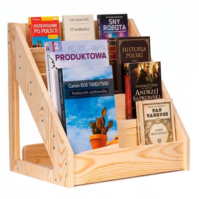 Springos Boekenkast Kind - Hout - Linnen - 30 x 41,5 x 42,5 CM - 5 Etages - 30 Kg