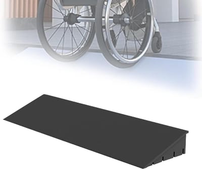 Rolstoelhelling - Drempelhulp Oprijplaat - Drempels Overbruggen - Antislip Oppervlak - 50x25x10cm - Zwart
