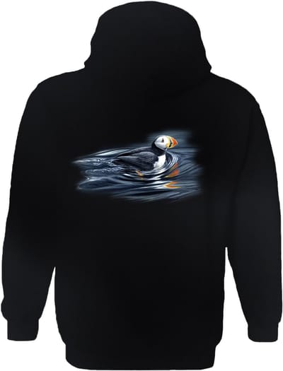 Papegaaiduiker Swimming Puffin The Coloured House Hoodie L