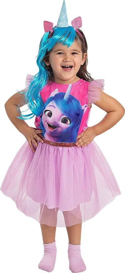 Funidelia | My Little Pony Izzy Moonbow Kostuum voor meisjes  My little pony, Tekenfilms, Pony - Kostuum voor kinderen Accessoire verkleedkleding en rekwisieten voor Halloween, carnaval & feesten - Maat 97 - 104 cm - Roze