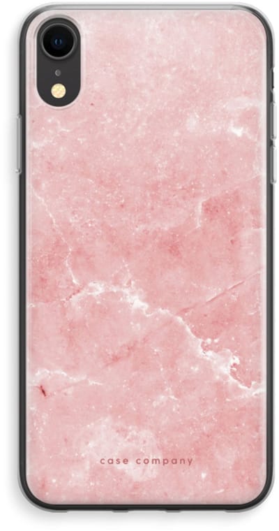 Case Company® - Hoesje geschikt voor iPhone XR hoesje - Roze marmer - Soft Cover Telefoonhoesje - Bescherming aan alle Kanten en Schermrand