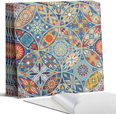 Coloray Wandpanelen Zelfklevend - Mozaïekpatronen in symmetrie Zelfklevende Wandpanelen - 50 cm x 50 cm - Blauw Wandpaneel PVC - 4 stuks - Mozaïeken Wandpanelen Zelfklevend - Wandbord Keuken - Wandpaneel Badkamer
