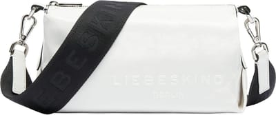 LIEBESKIND BERLIN Leren Schoudertas Elvira Paper Touch Crinkle Camera Bag Arctic Crème