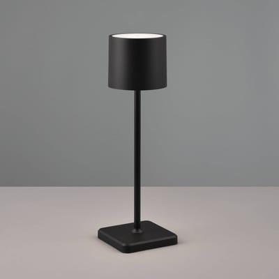 REALITY FERNANDEZ - Tafellamp - Zwart mat - incl. 1x SMD 1,5W - set van 6 - incl. Laadstation - Oplaadbaar - Snoerloos - Buitenverlichting - IP54