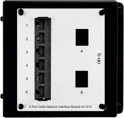 Netwerkmodule - Poorten module - Netwerk uitbreiden - 6 poorten - 15 cm - Wit