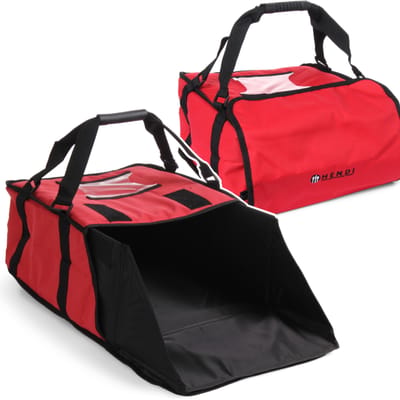 HENDI Pizza transport tas – 4 dozen – 45 cm – stevig en makkelijk verstelbaar – vak voor rekeningen