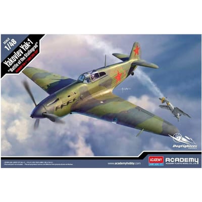 Academy Modelbouwpakket Militaire voertuigen - 12343 Yakovlev Yak-1 Plane - Battle of Stalingrad Plastic - 1:48 - Modelbouw