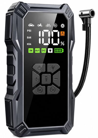 Ploutos® Jumpstarter Voor Auto - Jumpstarter voor Auto - Draagbare Starthulp Powerbank - Zwart - 5cm x 11cm x 22cm