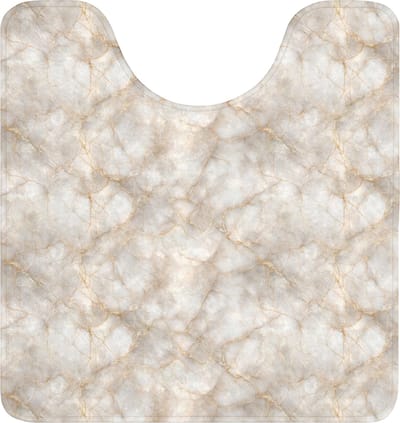 WC mat met uitsparing 55x60 cm - Antislip - Zandkleurig - Marmer - Natuursteen - Toiletmat met uitsnijding - Vloermat - Douchemat - Toilet tapijt - Toiletmatten