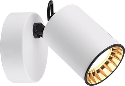 LED Wandspot - Trion Pirlo - GU10 Fitting - 1-lichts - Rond - Mat Wit - Aluminium