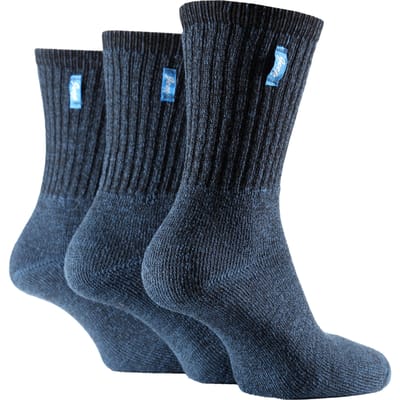 Dames Vintage Boot Sokken | Jeep | Anti-blaren Crew Lengte Katoenen Retro Sportsokken voor Vrouwen - Blauw