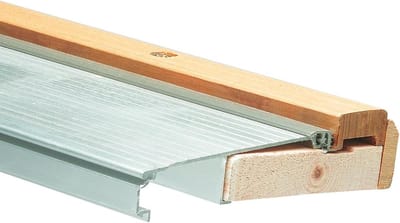 Verstelbare Dorpel - Drempel Aluminium Eiken - Tochtvrij Maken Deuren - Eenvoudige Schroefaanpassing - 3.18 cm Dikte - Molen Afwerking